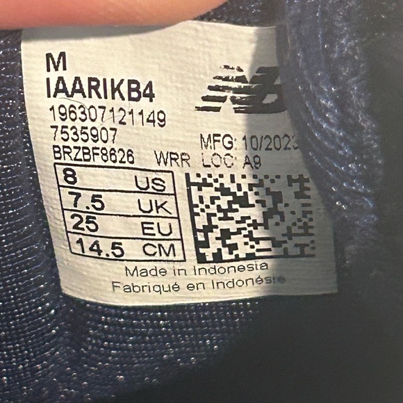 New Balance Kids Arishi V4 Hook & Loop Shoe, Navy/Red, Size 8 Toddler - Picture 9 of 9